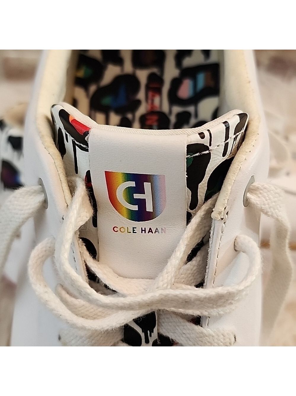 Cole Haan Women's GrandPro Topspin Sneakers White/Graffiti, Size 9B - Picture 12 of 17